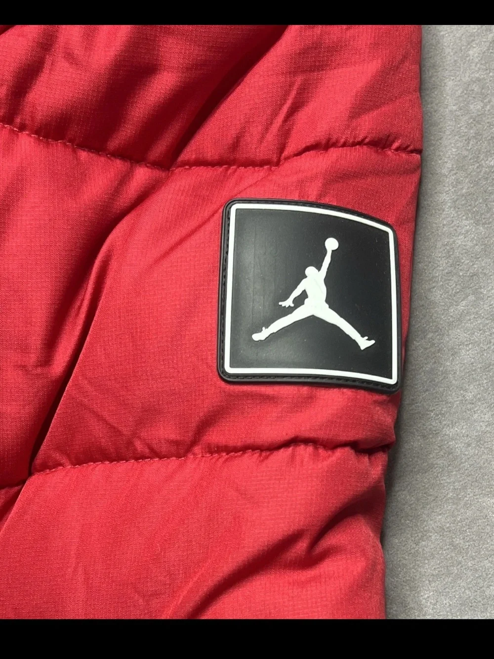 Jordan Kids Red Hooded Puffer Jacket